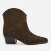 Ganni Women's Low Texas Western Style Boots - Mole - Image 1