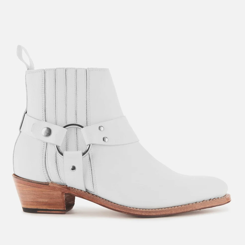 Grenson Women's Marley Leather Heeled Ankle Boots - White Image 1