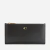 Coach Women's Smooth Leather Double Snap Wallet - Black - Image 1
