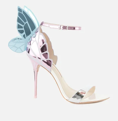 Sophia Webster Women's Chiara Barely There Heeled Sandals - Silver/Multi Pastel