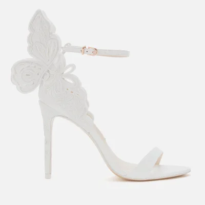 Sophia Webster Women's Chiara Broderie Barely There Heeled Sandals - White