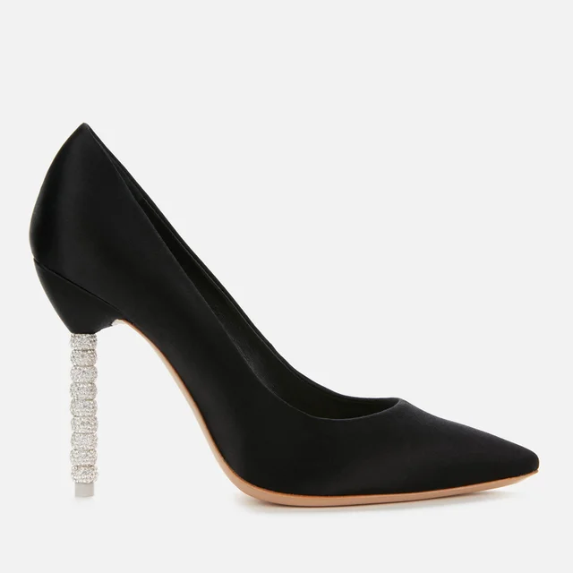 Sophia Webster Women's Coco Crystal Court Shoes - Black Satin