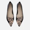 Sophia Webster Women's Butterfly Pointed Flats - Black/Rose Gold - Image 1