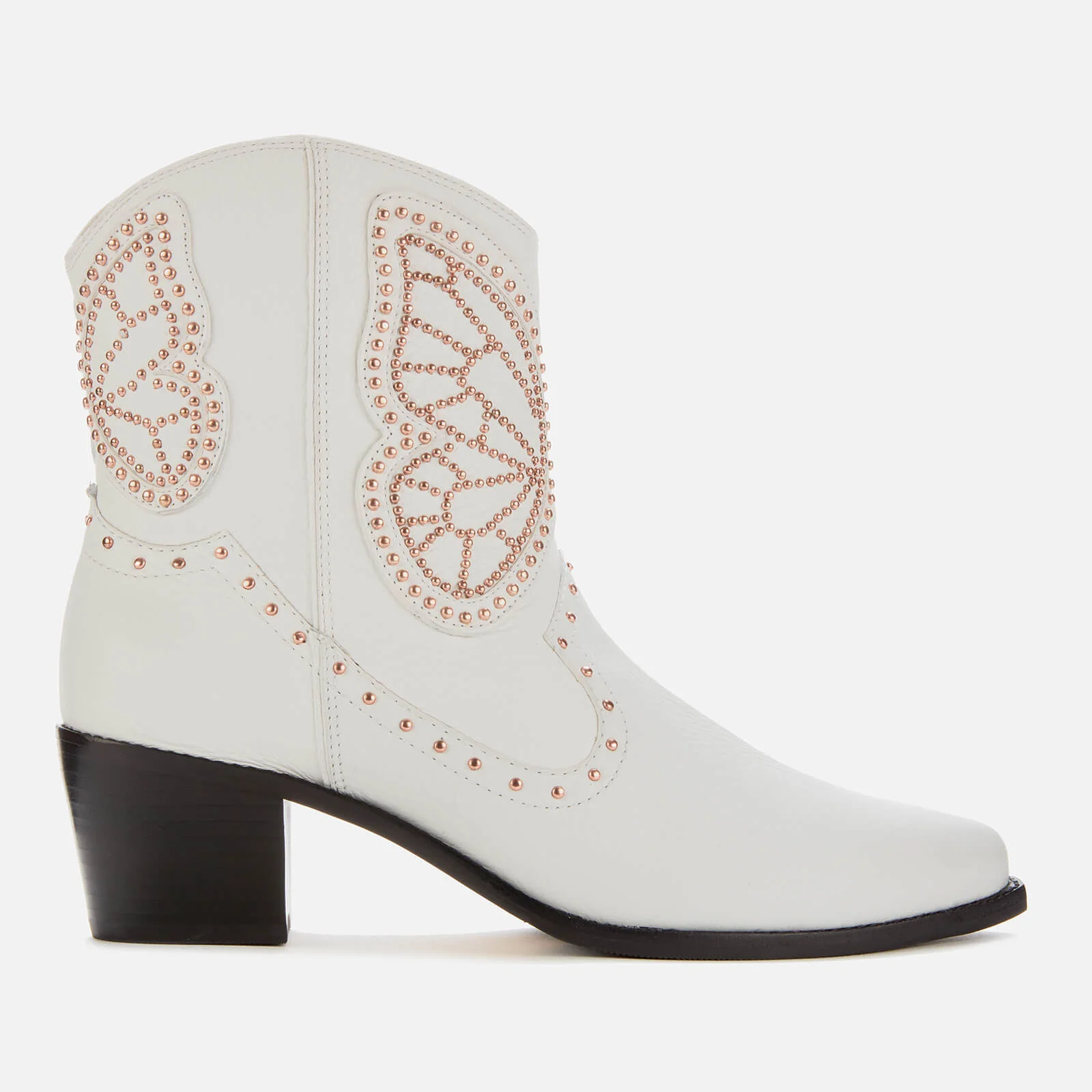 Sophia Webster Women's Shelby Cowboy Boots - White/Rose Gold Image 1