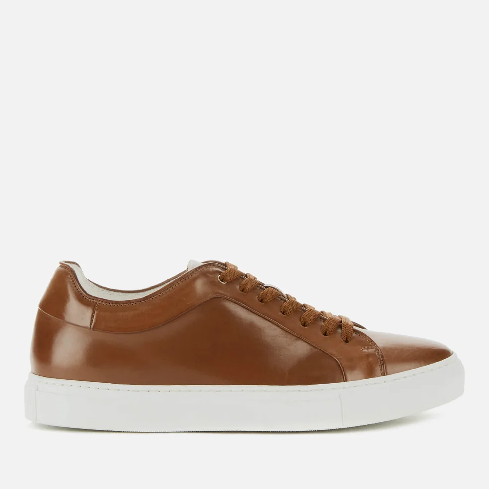 Paul Smith Men's Basso Burnished Leather Cupsole Trainers - Tan Image 1