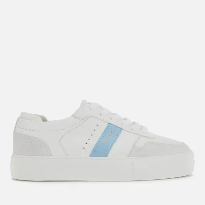 Axel Arigato Women's Detailed Leather Platform Trainers - White/Dusty Blue