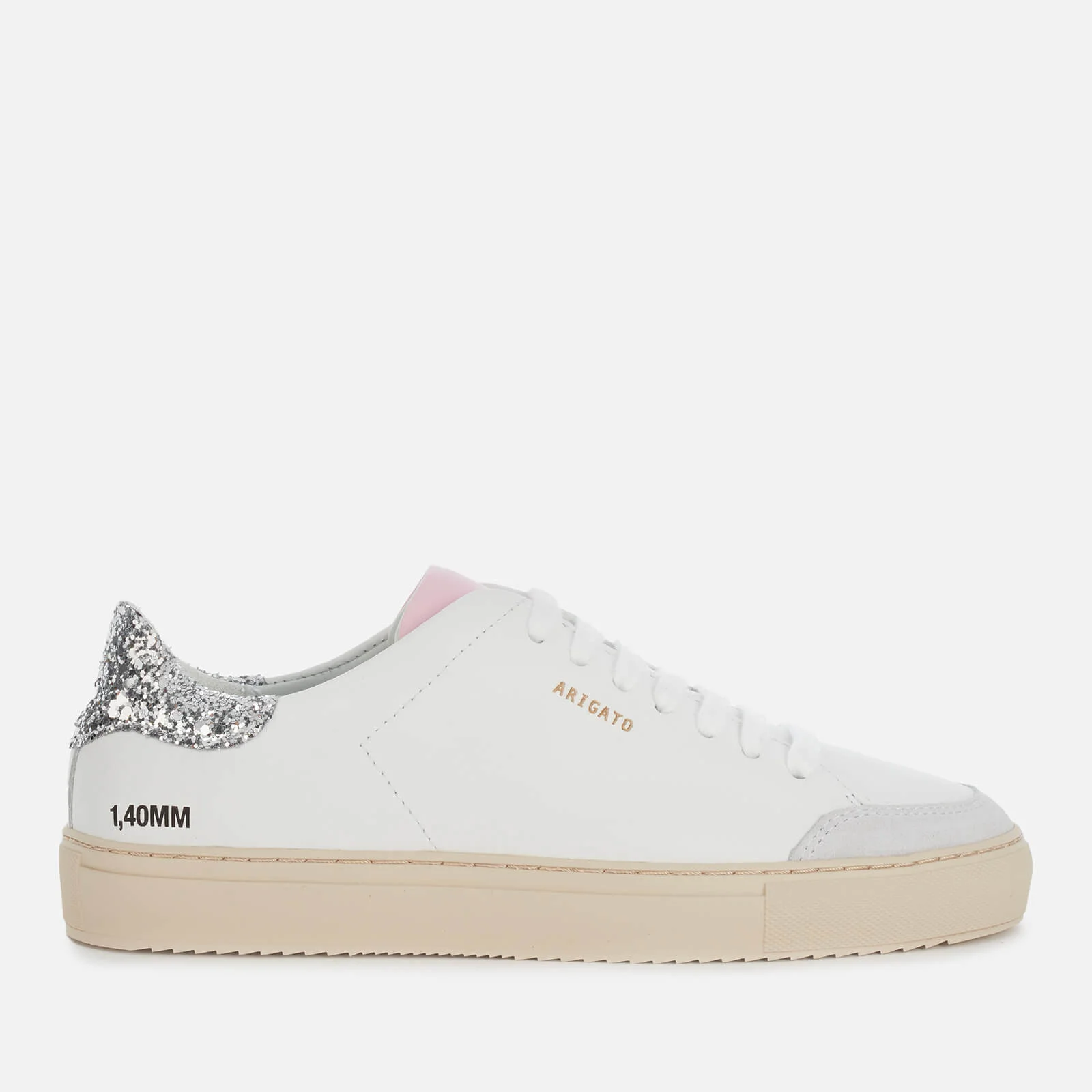 Axel Arigato Women's Clean 90 Triple Glitter Leather Cupsole Trainers - White/Silver/Pink Image 1