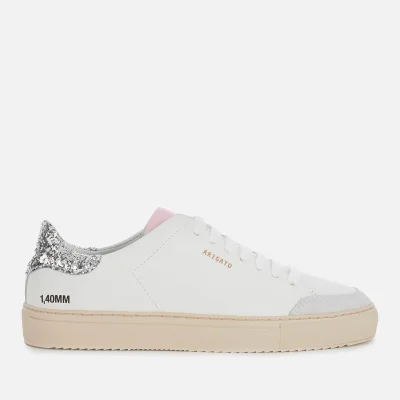 Axel Arigato Women's Clean 90 Triple Glitter Leather Cupsole Trainers - White/Silver/Pink