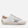 Golden Goose Men's Superstar Leather Trainers - White/Light Brown Lizard/Suede Star - Image 1