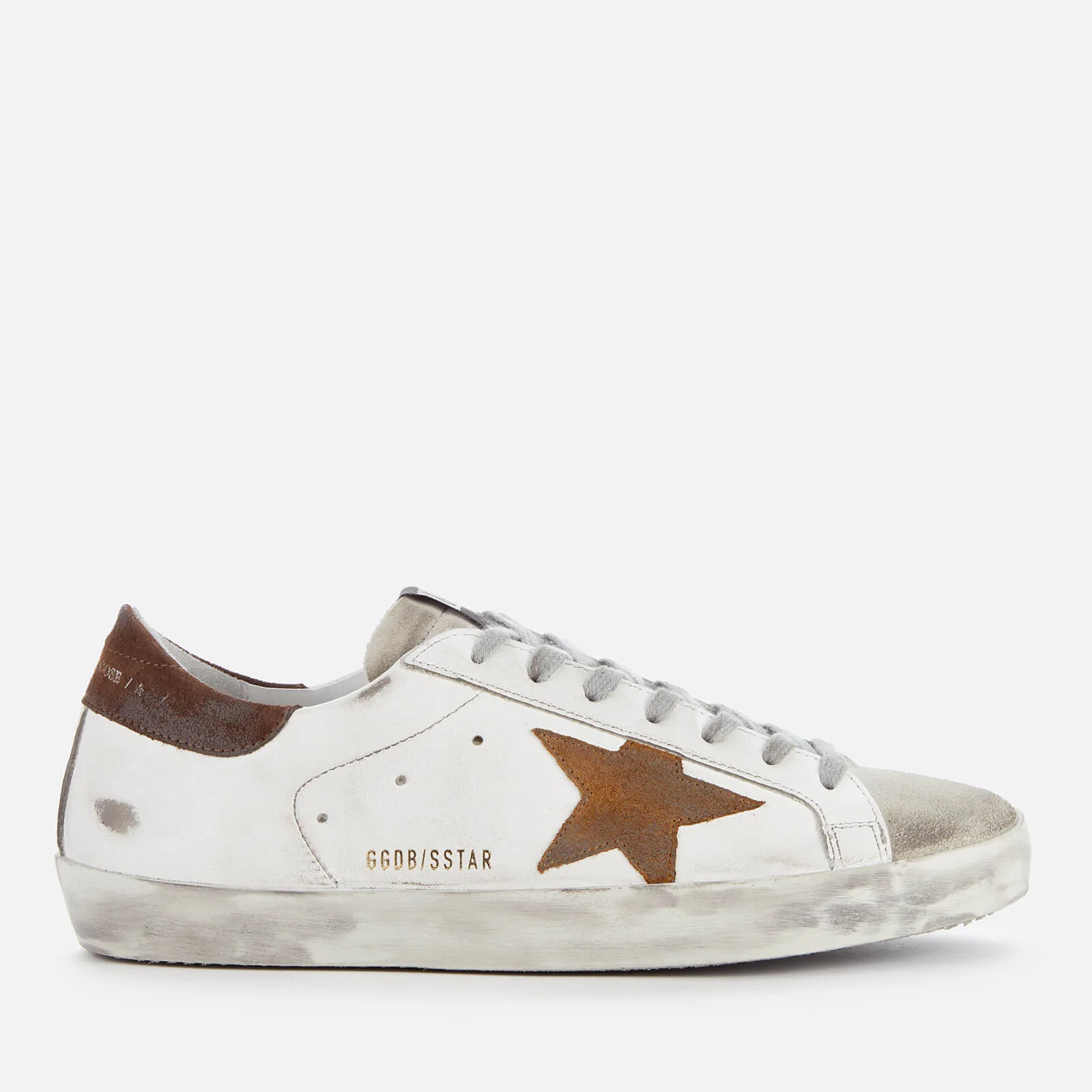 Golden Goose Men's Superstar Leather Trainers - White/Brown Suede Star Image 1