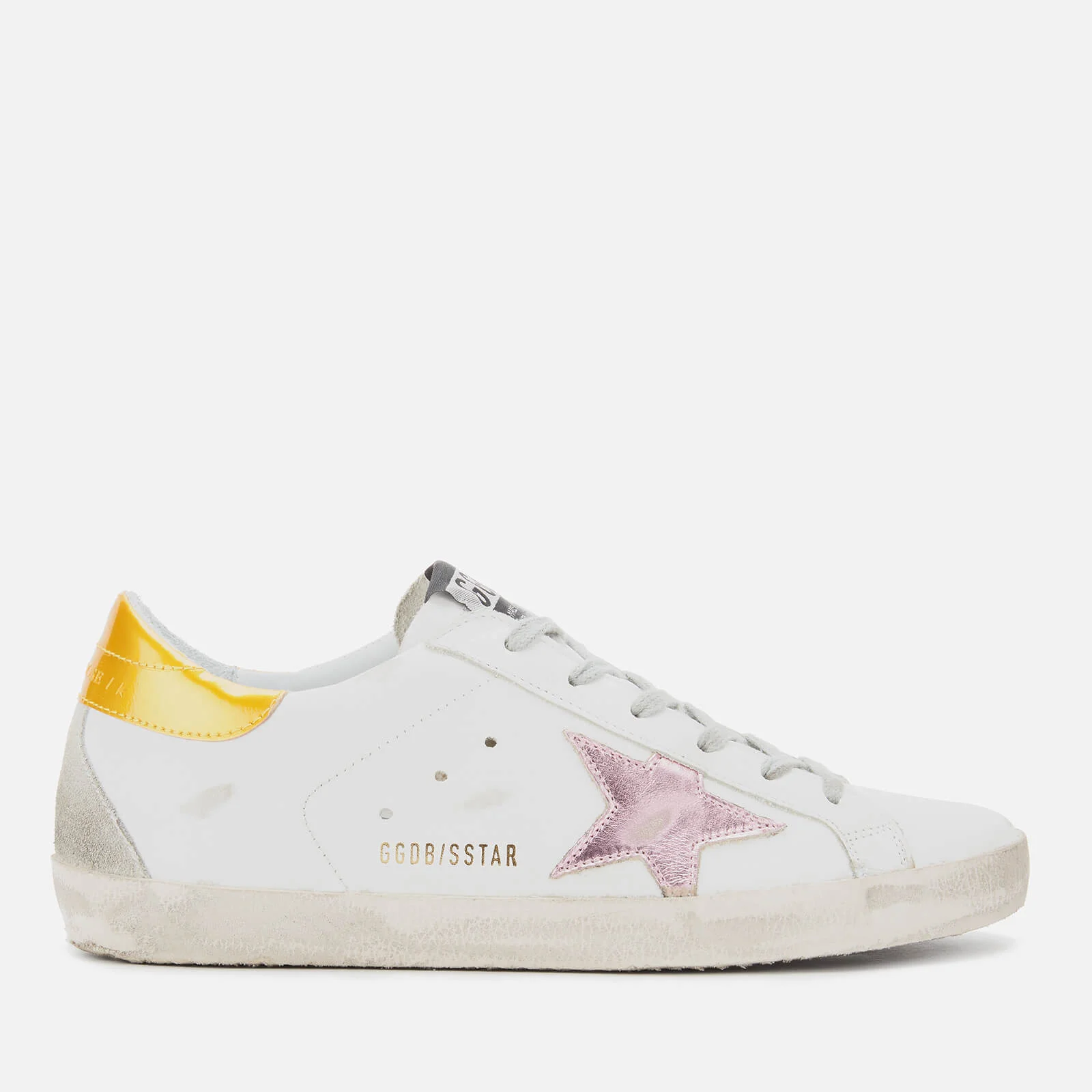 Golden Goose Women's Superstar Trainers - White Leather/Gold Pink Metallic Star Image 1