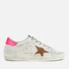 Golden Goose Women's Superstar Trainers - White Leather/Shocking Pink - Image 1