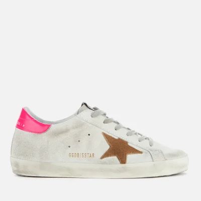 Golden Goose Women's Superstar Trainers - White Leather/Shocking Pink