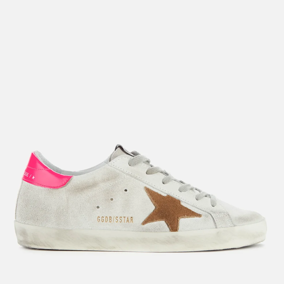 Golden Goose Women's Superstar Trainers - White Leather/Shocking Pink Image 1