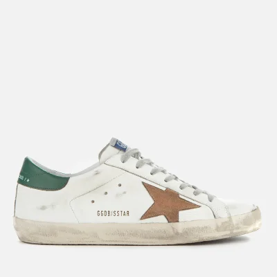 Golden Goose Men's Superstar Trainers - White Leather/Nude Suede Star