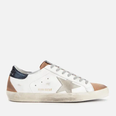 Golden Goose Men's Superstar Trainers - White Leather/Nude Suede/Ice Suede Star