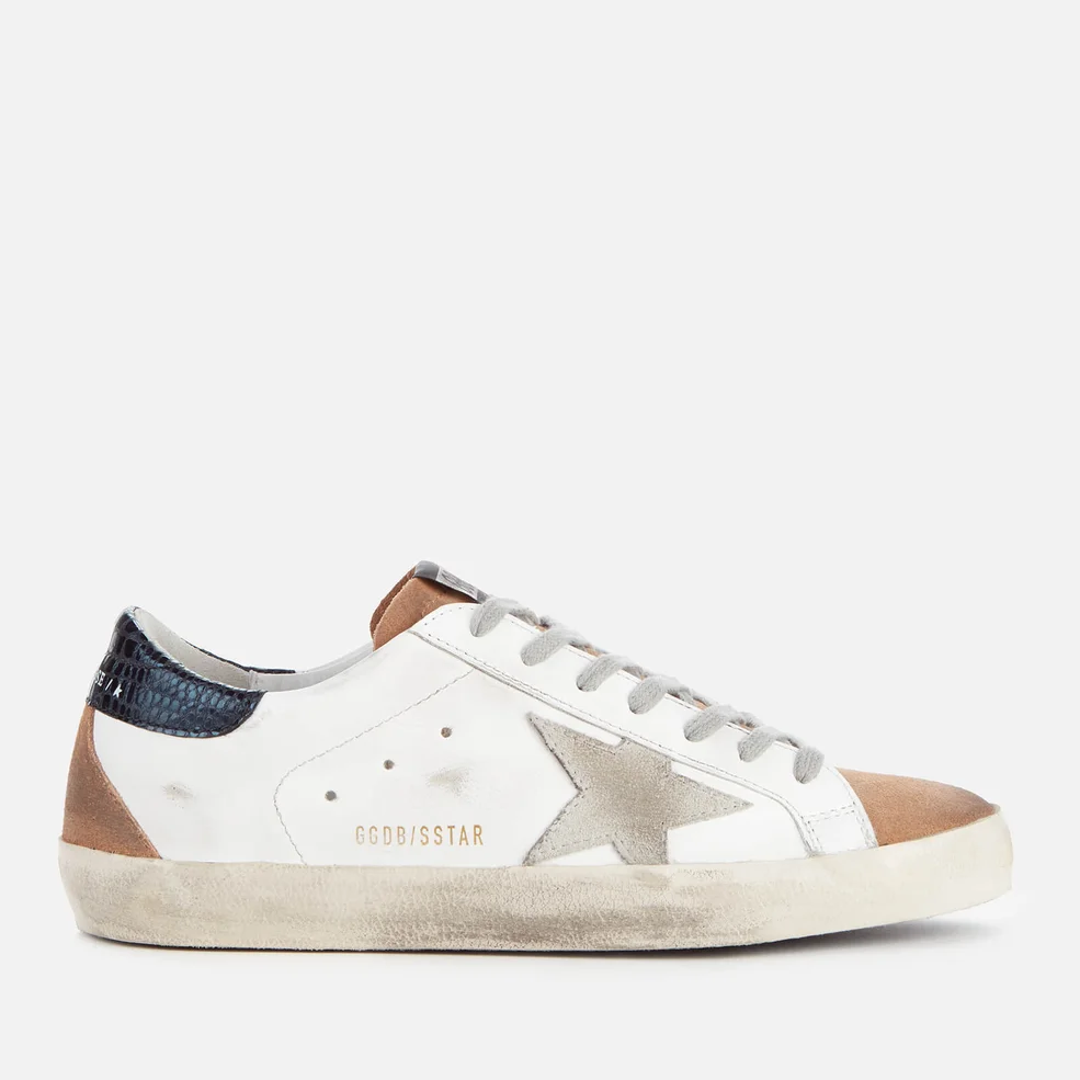 Golden Goose Men's Superstar Trainers - White Leather/Nude Suede/Ice Suede Star Image 1
