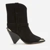 Isabel Marant Women's Lamsy Suede Heeled Ankle Boots - Black - Image 1