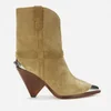 Isabel Marant Women's Lamsy Suede Heeled Ankle Boots - Beige - Image 1
