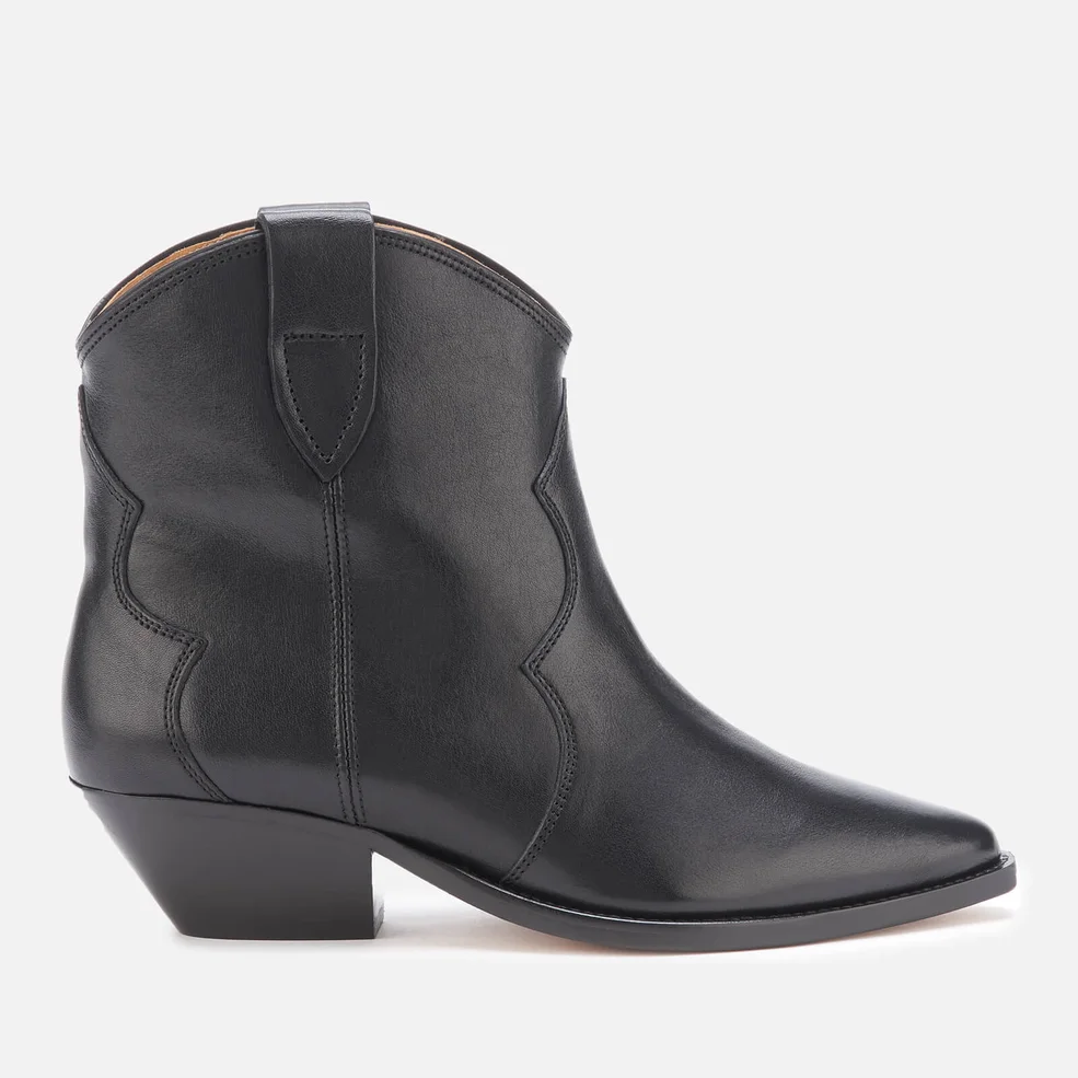 Isabel Marant Women's Dewina Leather Western Style Ankle Boots - Black Image 1