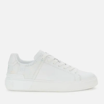 Balmain Men's B-Court Leather/Iridescent Low Top Trainers - White