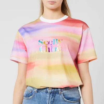 See By Chloé Women's Rainbow Logo T-Shirt - Multi