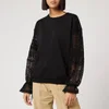 See By Chloé Women's Lace Sleeve Sweatshirt - Black - Image 1