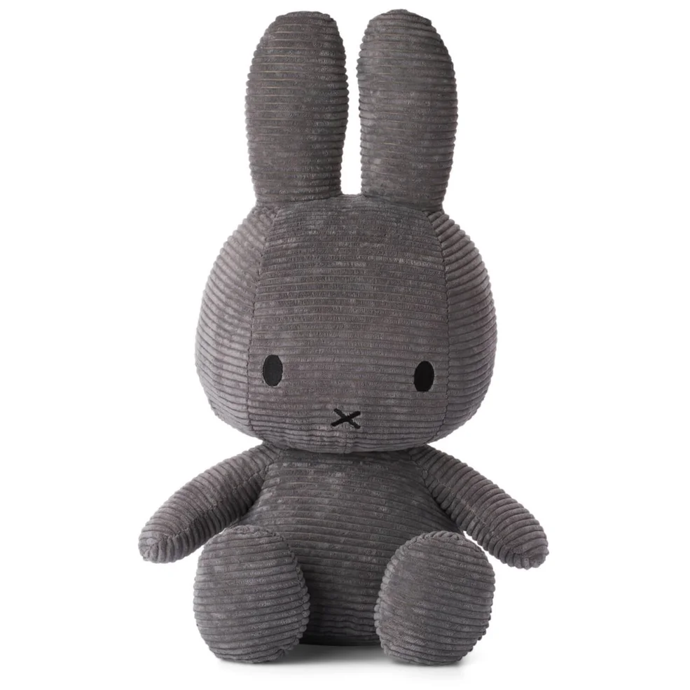 Miffy Sitting Corduroy 50cm Soft Toy - Dark Grey Image 1