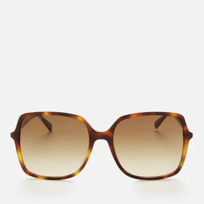 Gucci Women's Oversized Square Frame Acetate Sunglasses - Havana