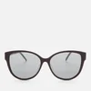 Saint Laurent Women's SLM48S Oversized Acetate Sunglasses - Black/Silver - Image 1