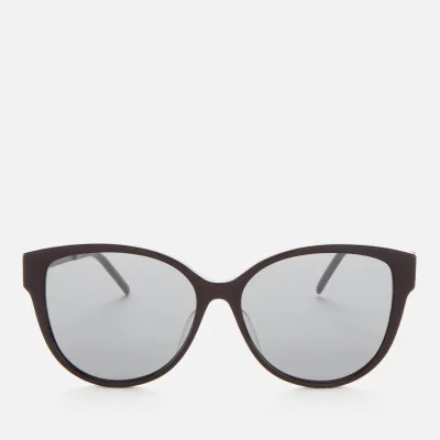 Saint Laurent Women's SLM48S Oversized Acetate Sunglasses - Black/Silver