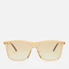 Gucci Men's Cylindrical Web Square Frame Sunglasses - Brown/Gold/Brown - Image 1