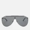 Gucci Men's Mask Sunglasses - Ruthenium/Black/Grey - Image 1