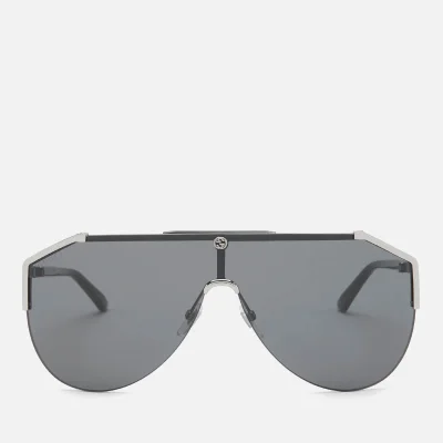 Gucci Men's Mask Sunglasses - Ruthenium/Black/Grey