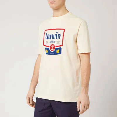 Lanvin Men's Big Label Short Sleeve T-Shirt - Ecru