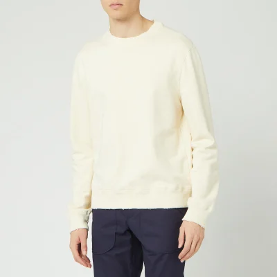 Lanvin Men's Big Label Print Sweatshirt - Ecru