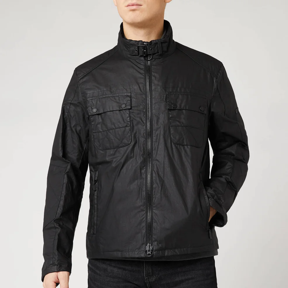 Barbour International Men's Blyton Wax Jacket - Black Image 1