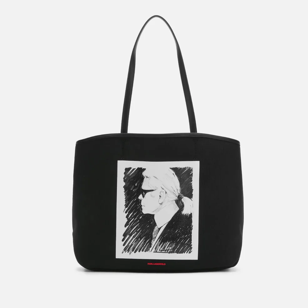 Karl Lagerfeld Legend Collection Women's Karl Legend Canvas Tote Bag - Black Image 1
