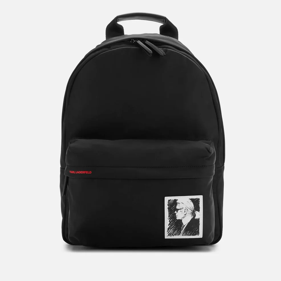 Karl Lagerfeld Legend Collection Women's Karl Legend Nylon Backpack - Black Image 1