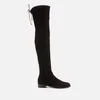 Stuart Weitzman Women's Lowland Suede Over The Knee Flat Boots - Black - Image 1