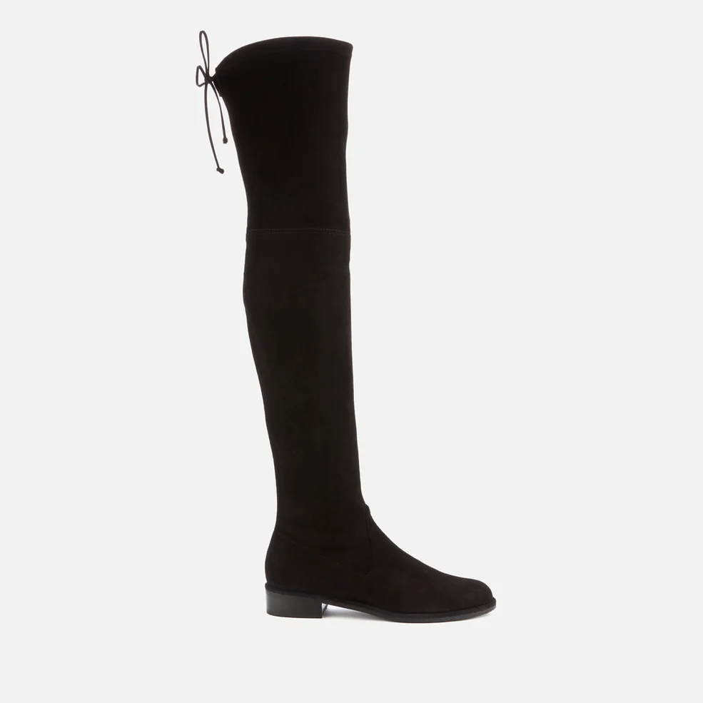 Stuart Weitzman Women's Lowland Suede Over The Knee Flat Boots - Black Image 1