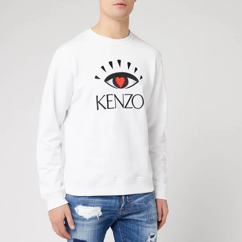 KENZO Men's Classic Fit Eye Sweatshirt - White Image 1