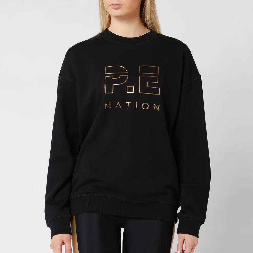 P.E Nation Women's Heads Up Metallic Sweatshirt - Black Image 1