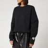 Alexander Wang Women's Dense Fleece Bubble Crew Neck Sweatshirt with Puff Paint Print - Black - Image 1