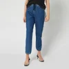 Alexander Wang Women's Jogger Style Jeans with Logo Taping - Deep Blue - Image 1