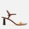 BY FAR Women's Magnolia Leather Barely There Heeled Sandals - Bordeaux - Image 1
