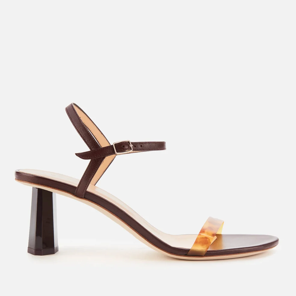 BY FAR Women's Magnolia Leather Barely There Heeled Sandals - Bordeaux Image 1