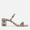 BY FAR Women's Tanya Leather Block Heels - Graphic - Image 1