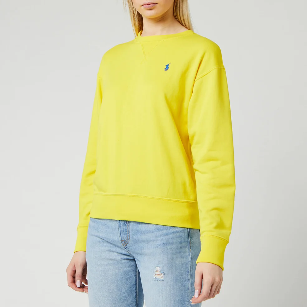 Polo Ralph Lauren Women's Long Sleeve Classic Sweatshirt - Lemon Crush Image 1