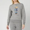 Polo Ralph Lauren Women's Denim Bear Sweatshirt - Dark Vintage Heather - Image 1